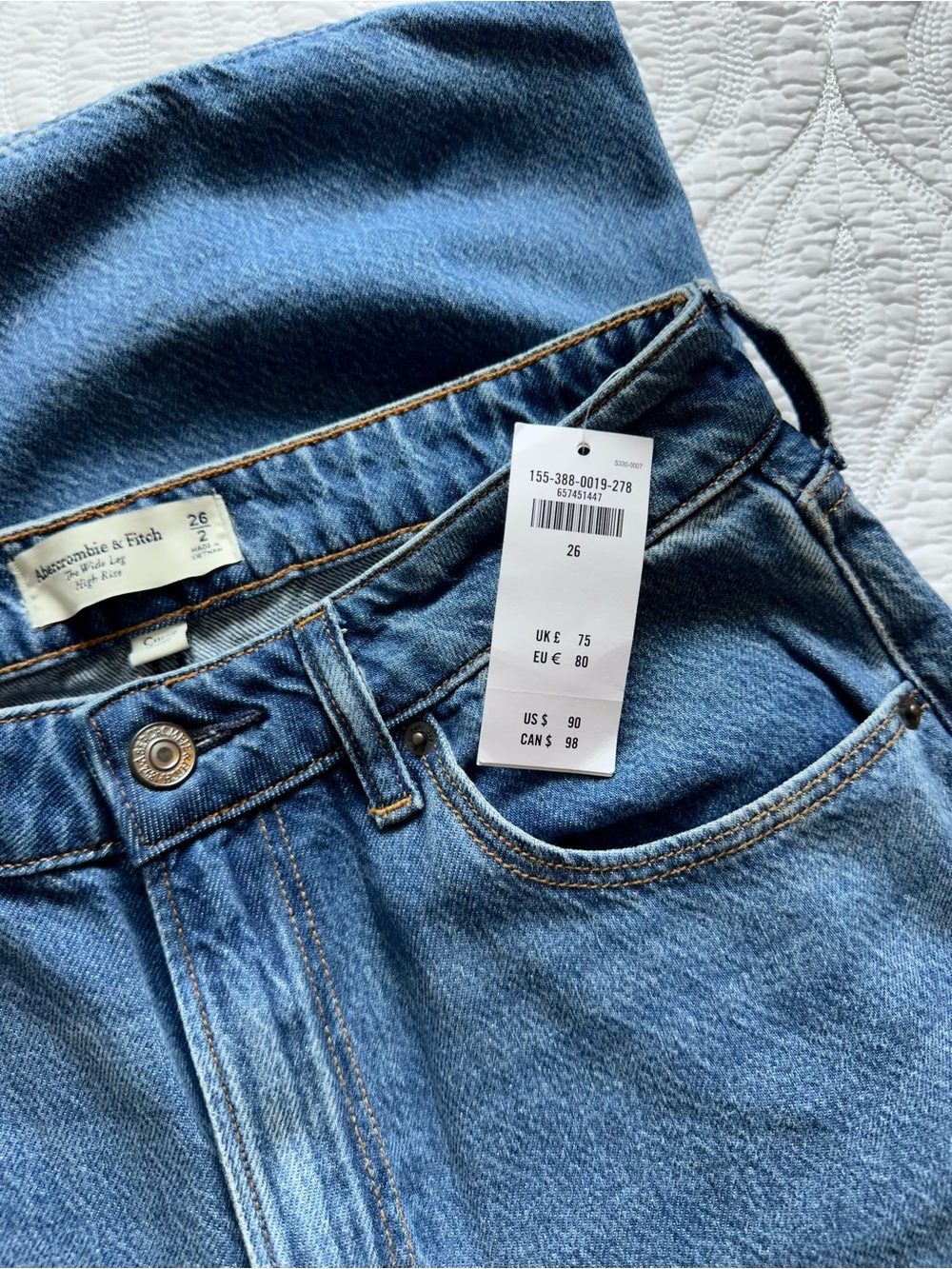 Abercrombie Wide Leg High-Rise Jeans - Picture 7 of 8